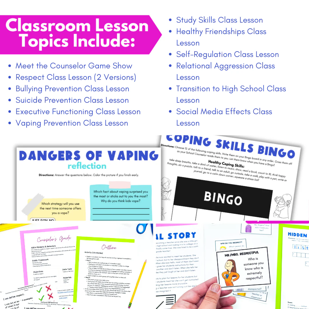 Middle School Counseling Curriculum Counseling Lesson Plans - Image 6