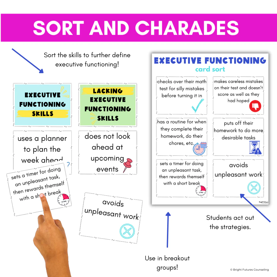 Executive Functioning Lesson Plans for Middle School Study Skills & Counseling - Image 10