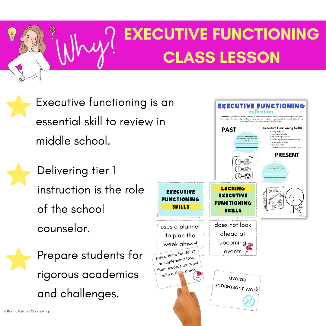 Executive Functioning Lesson Plans for Middle School Study Skills & Counseling - Image 4