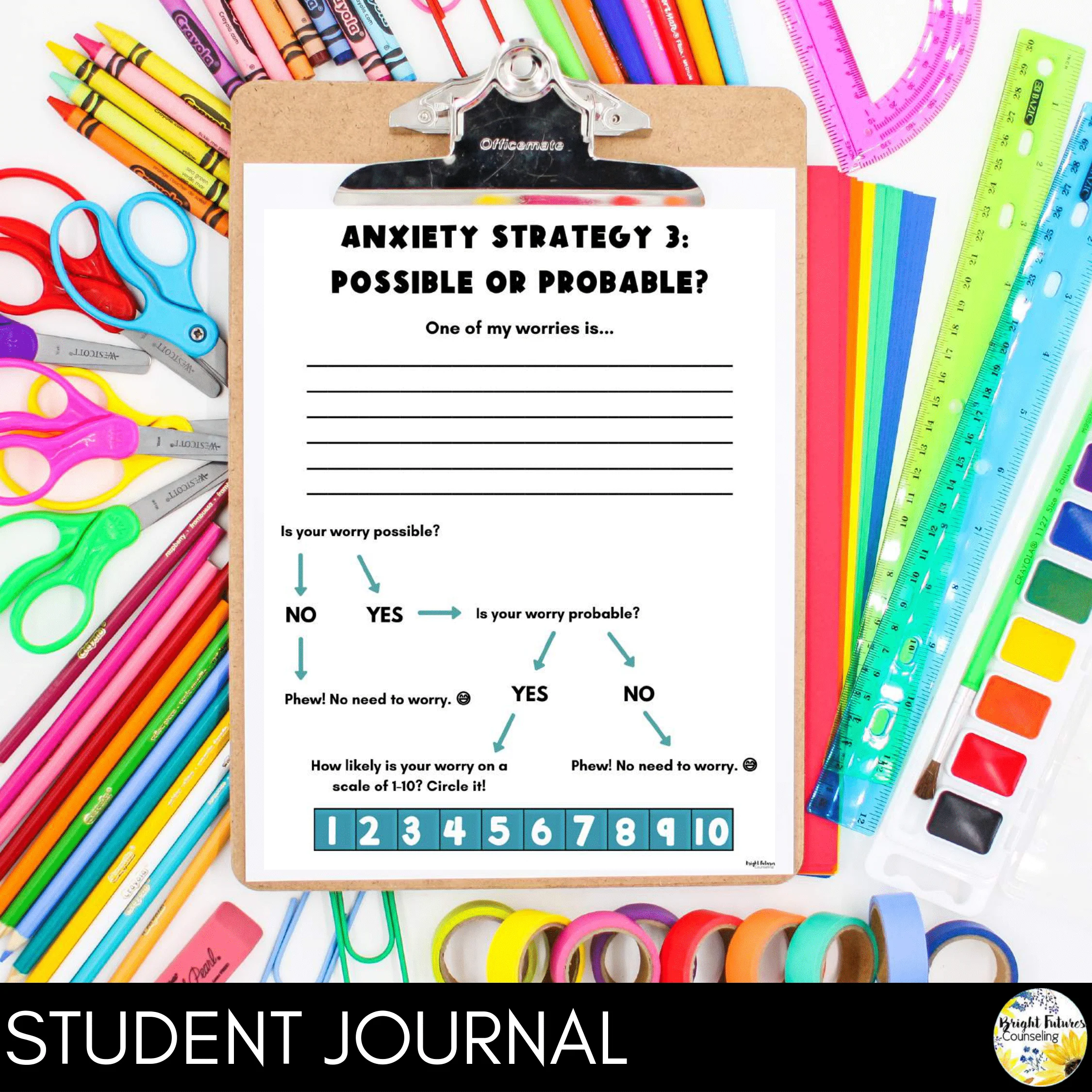 Anxiety & Worry Individual Counseling Curriculum | Coping Skills and Strategies - Image 4