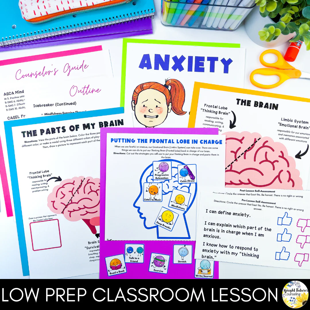 Anxiety Management and Coping Skills SEL Classroom Lesson for School Counseling - Image 9