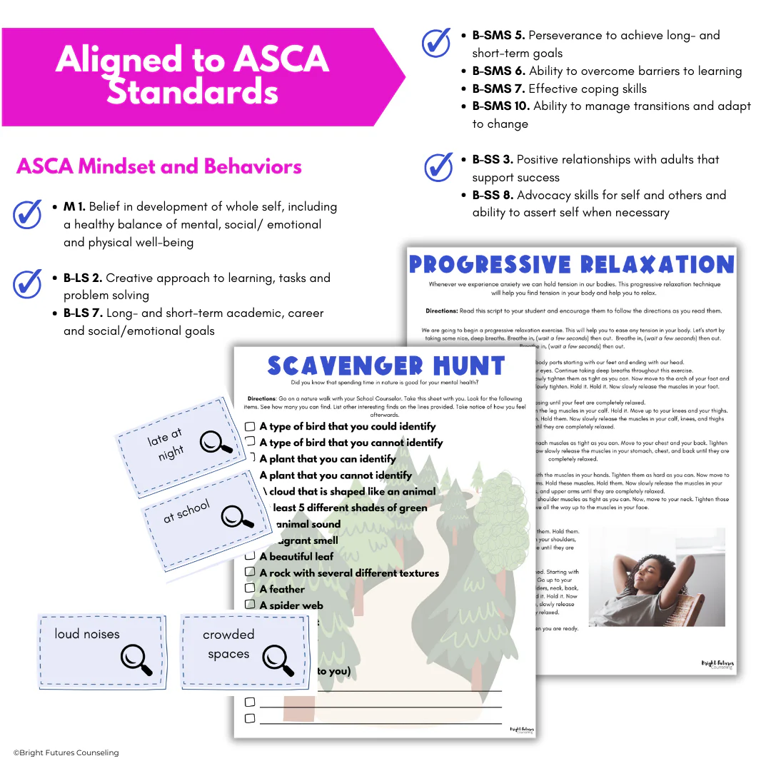 Anxiety Coping Skills Activities- Middle School Individual Counseling Curriculum - Image 7