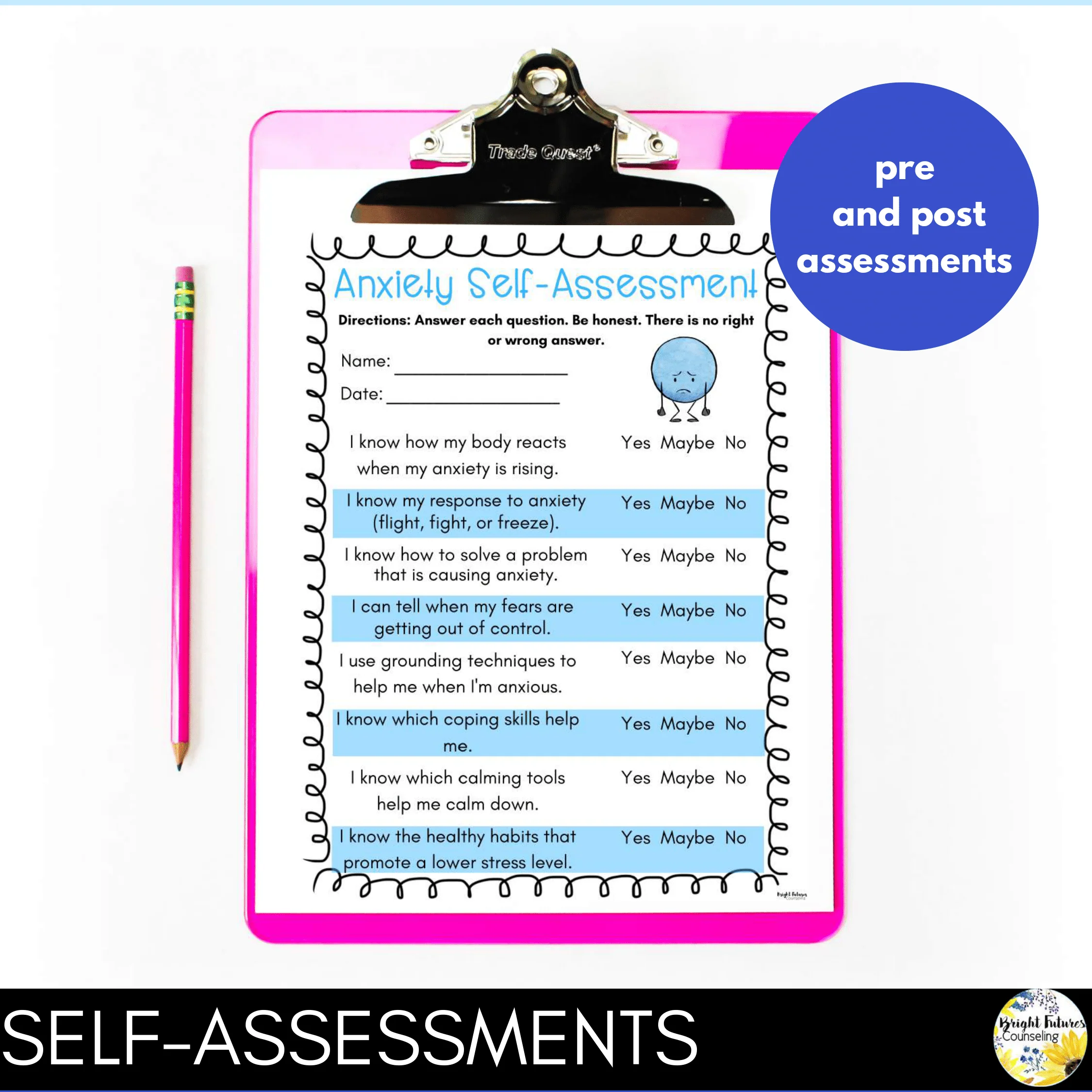 Anxiety School Counseling Small Group ASCA & CASEL Aligned Stress Fear & Anxiety - Image 7
