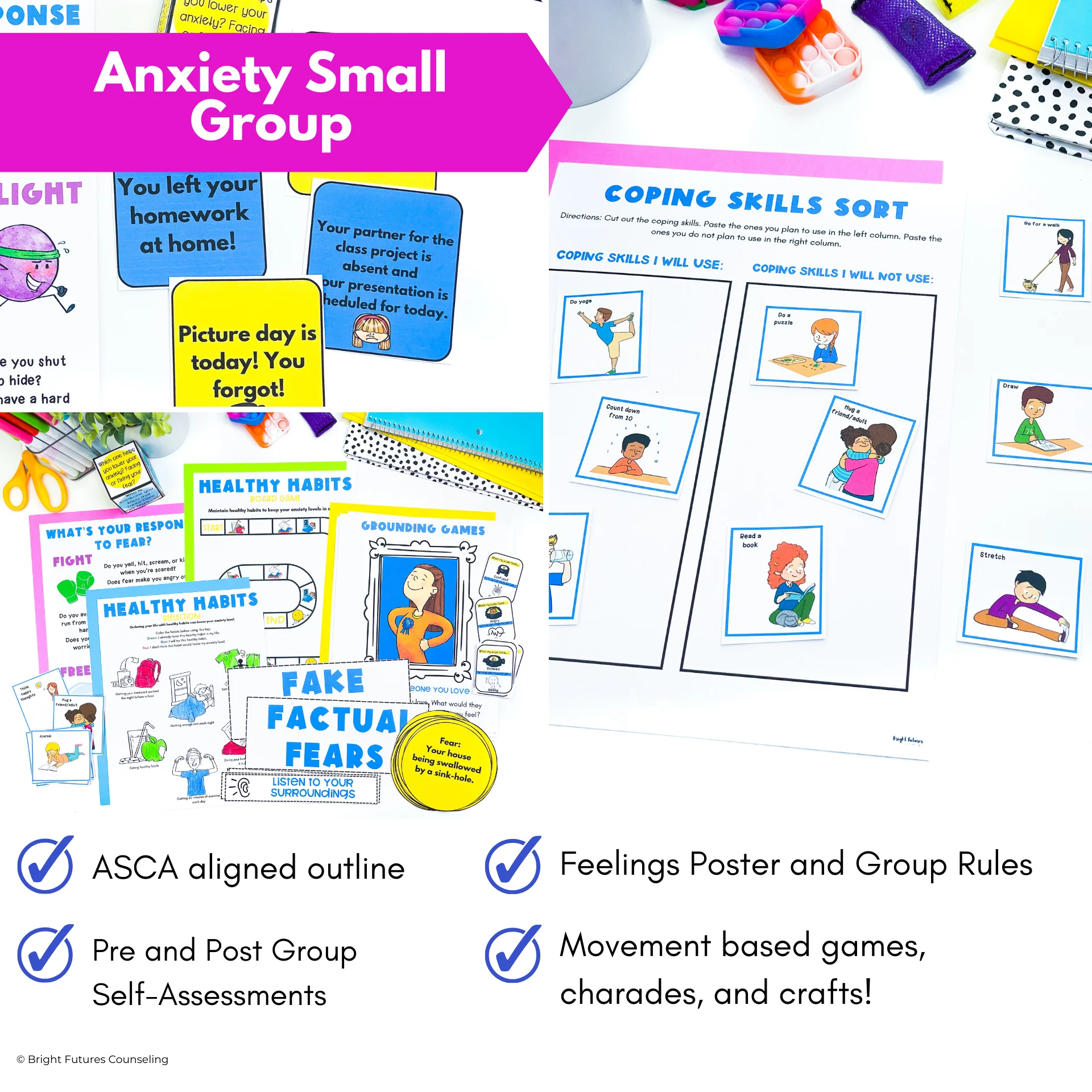 Anxiety 3 Tier Curriculum-Comprehensive Research-Based School Counseling Program - Image 4