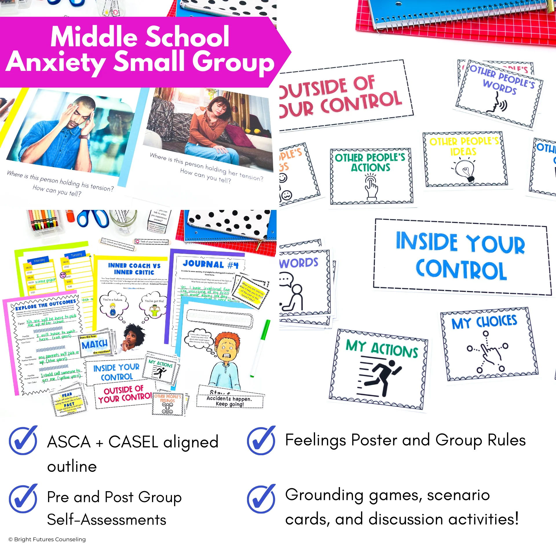 Anxiety 3 Tier Curriculum-Comprehensive Research-Based School Counseling Program - Image 5