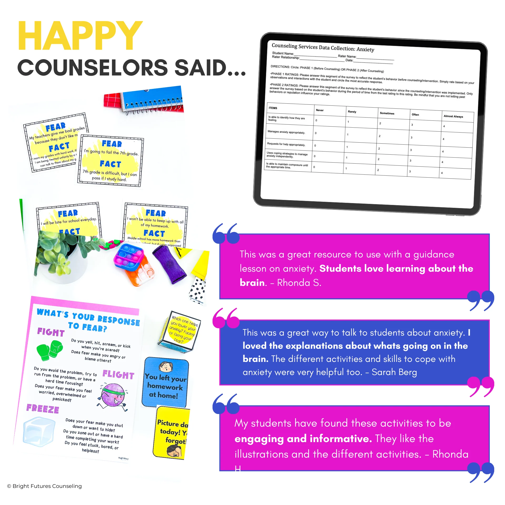 Anxiety 3 Tier Curriculum-Comprehensive Research-Based School Counseling Program - Image 9