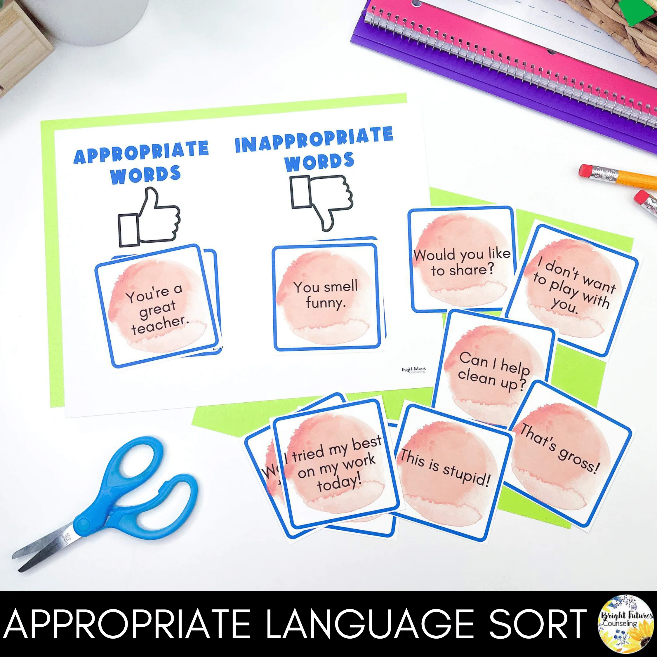 Appropriate Language and Behavior Individual Counseling Curriculum - Primary - Image 4
