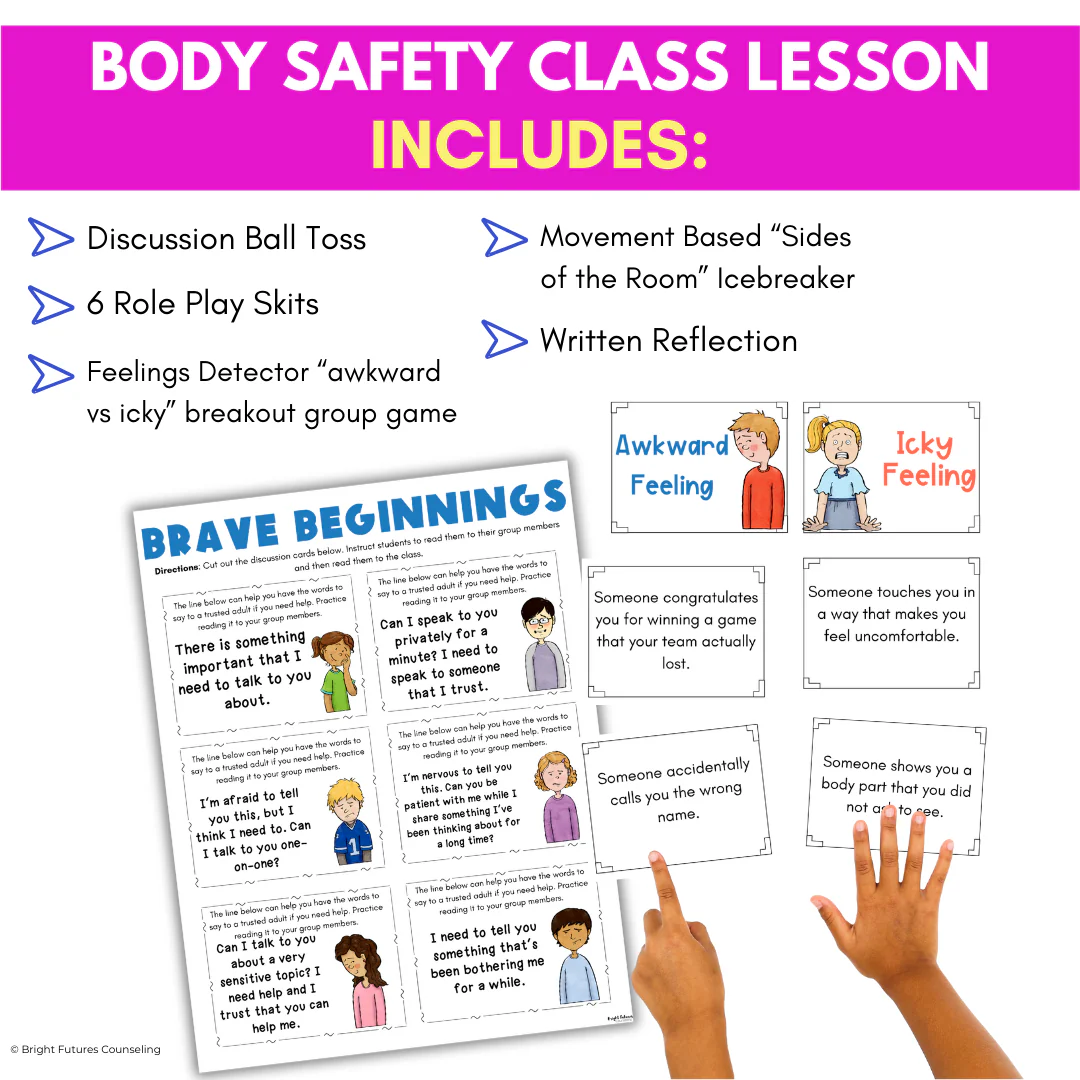 Body Safety Lesson - Safe vs. Unsafe Touch Erin's Law Lesson - Image 5
