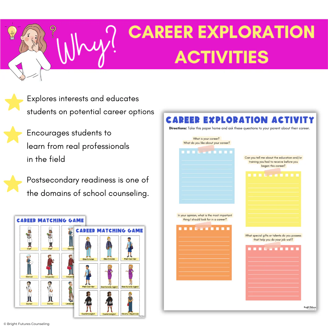 Career Exploration Lesson for Elementary - Career Exploration Worksheets - Image 3