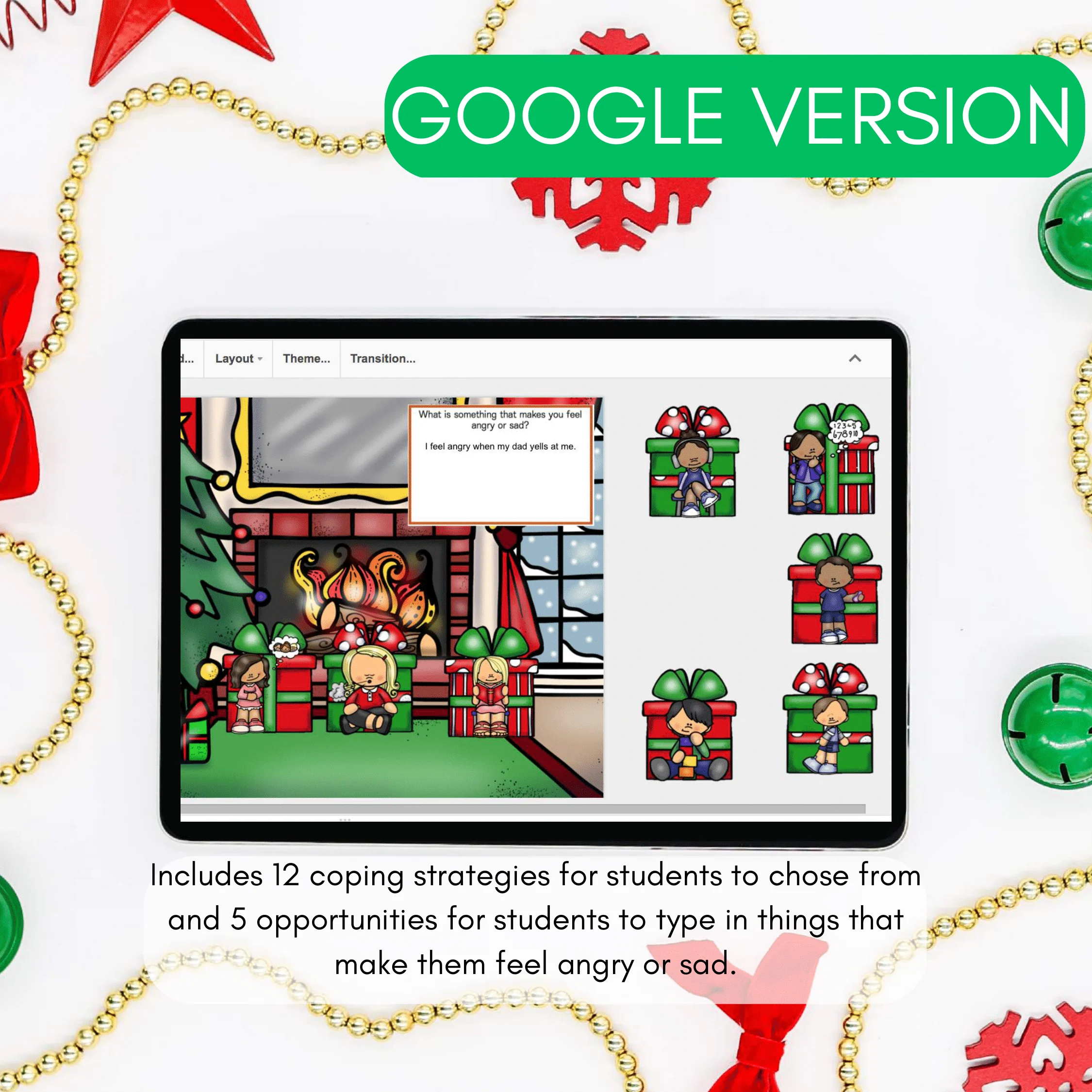 Christmas Coping Strategies Digital Activity - Holiday School Counseling SEL - Image 7