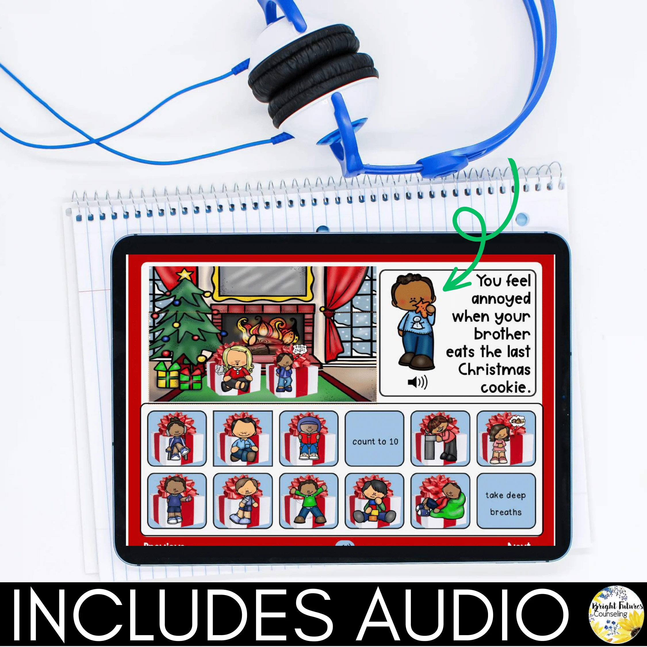 Christmas Coping Strategies Digital Activity - Holiday School Counseling SEL - Image 9