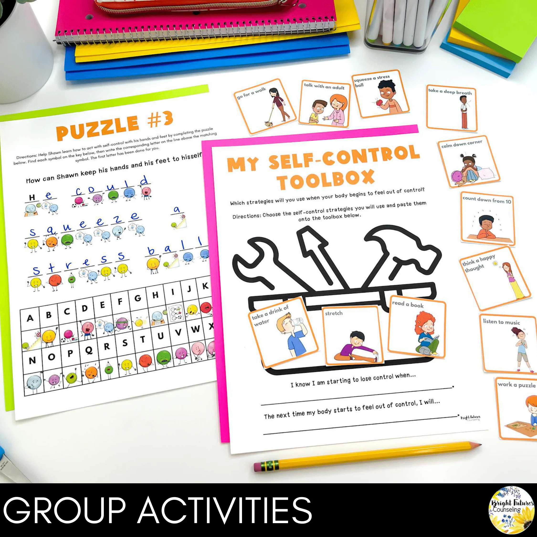 Elementary School Counseling Low-Prep and Engaging SEL Guidance Lessons Bundle - Image 11