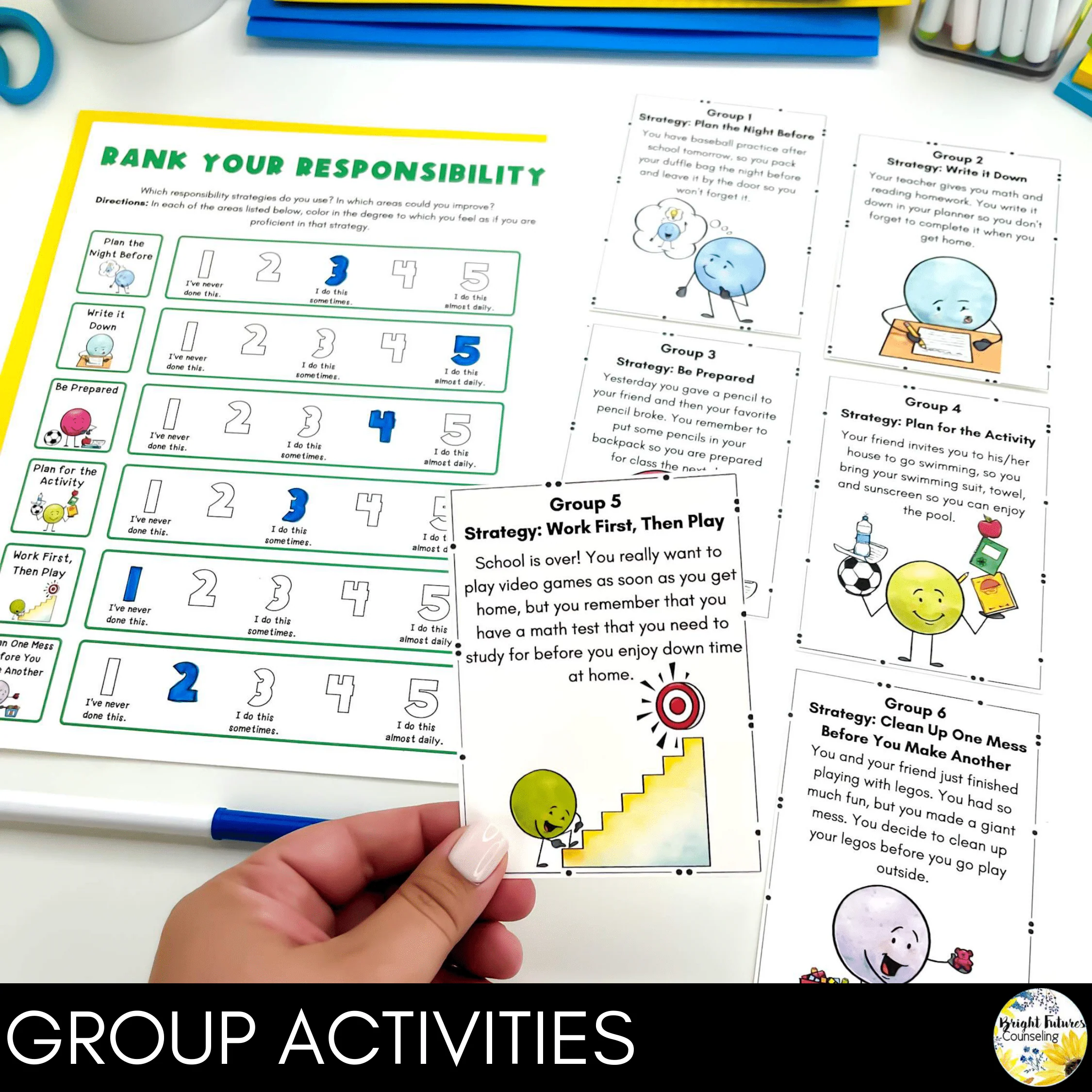 Elementary School Counseling Low-Prep and Engaging SEL Guidance Lessons Bundle - Image 13