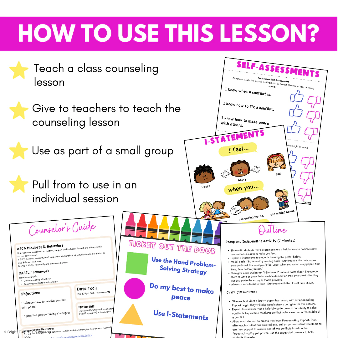 Conflict Resolution Activities & Peacemaking Lesson | Primary School Counseling - Image 13