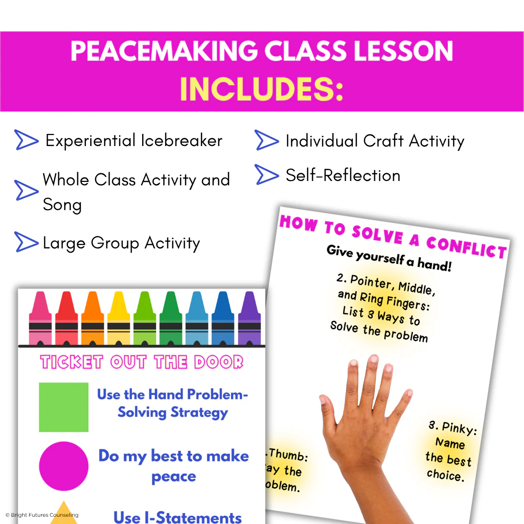 Conflict Resolution Activities & Peacemaking Lesson | Primary School Counseling - Image 5