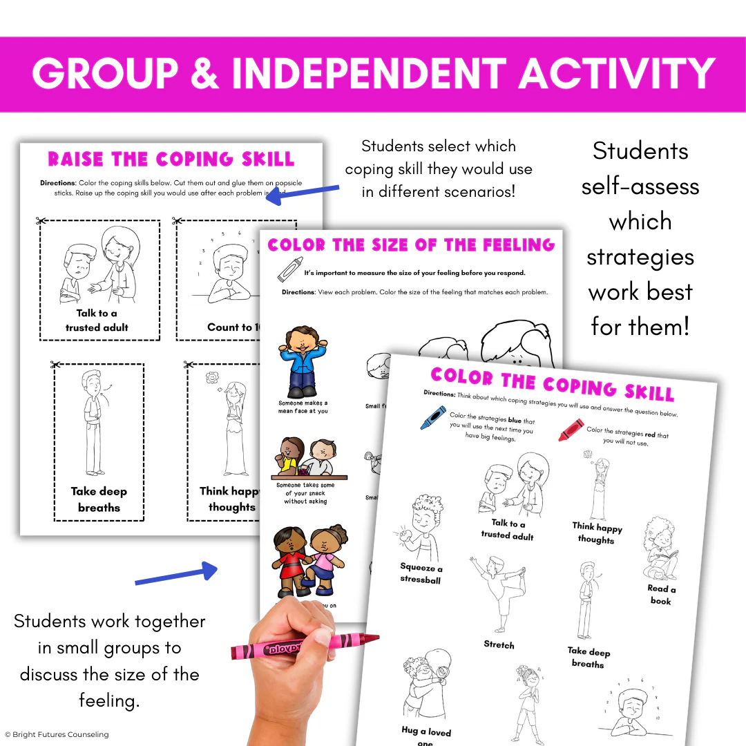 Coping Skills Activities & Lesson - Coping Skills Worksheets for Kindergarten - Image 10