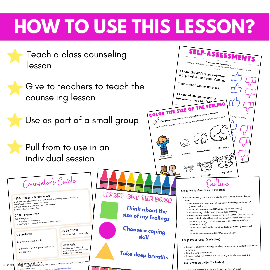 Coping Skills Activities & Lesson - Coping Skills Worksheets for Kindergarten - Image 12