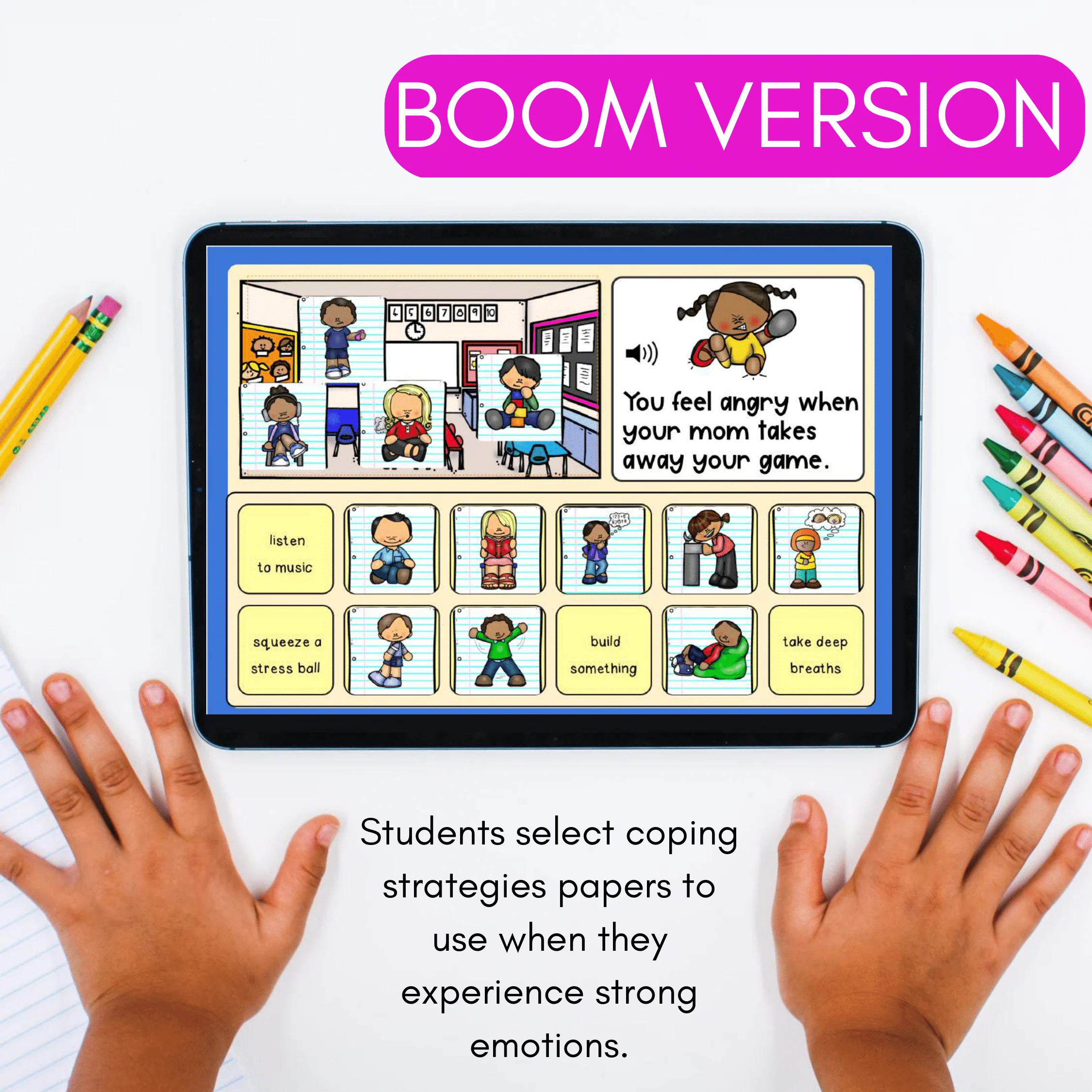 Coping Strategies Back to School Boom Cards + Google Slides Version - Image 3