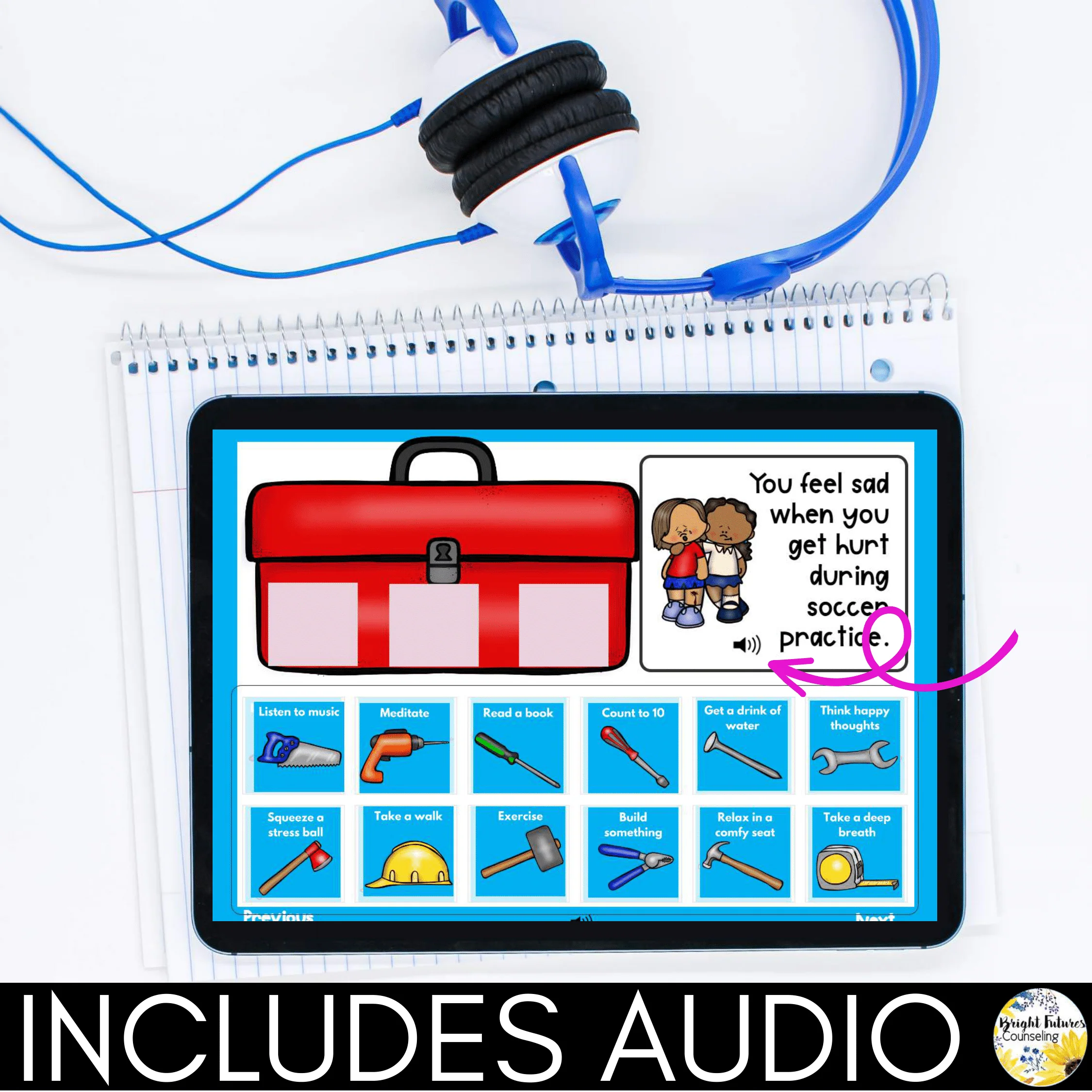Coping Strategies Toolbox Digital Activity - Google Slides & Boom Cards Versions - Image 8