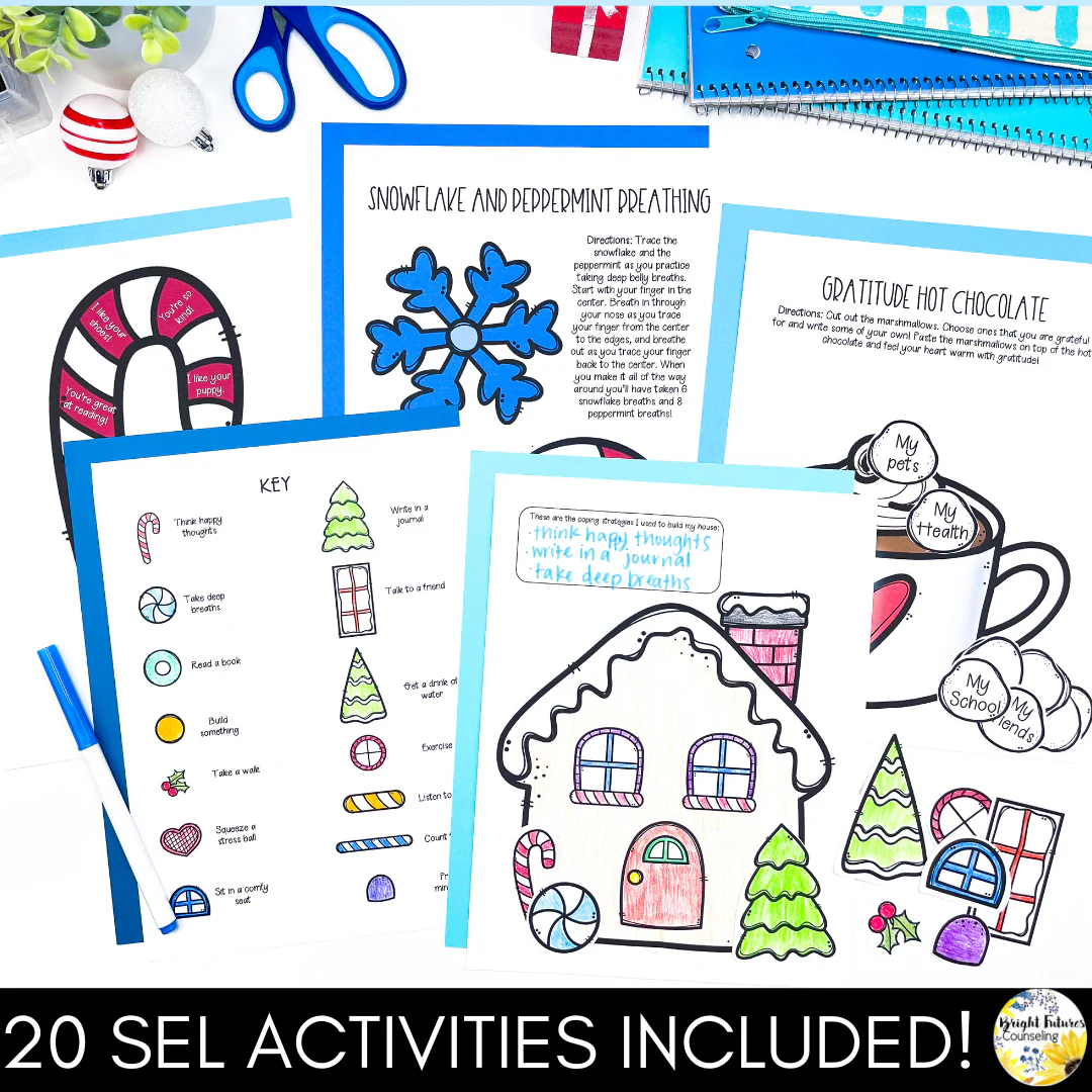 Countdown to Winter Break - Winter Themed Counseling and SEL Activity Pack - Image 5