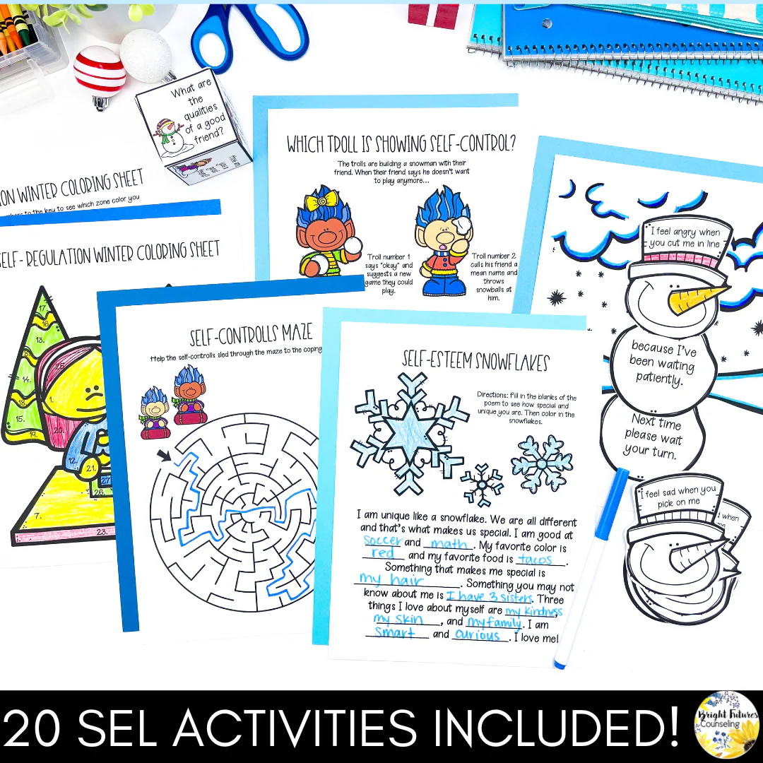 Countdown to Winter Break - Winter Themed Counseling and SEL Activity Pack - Image 7