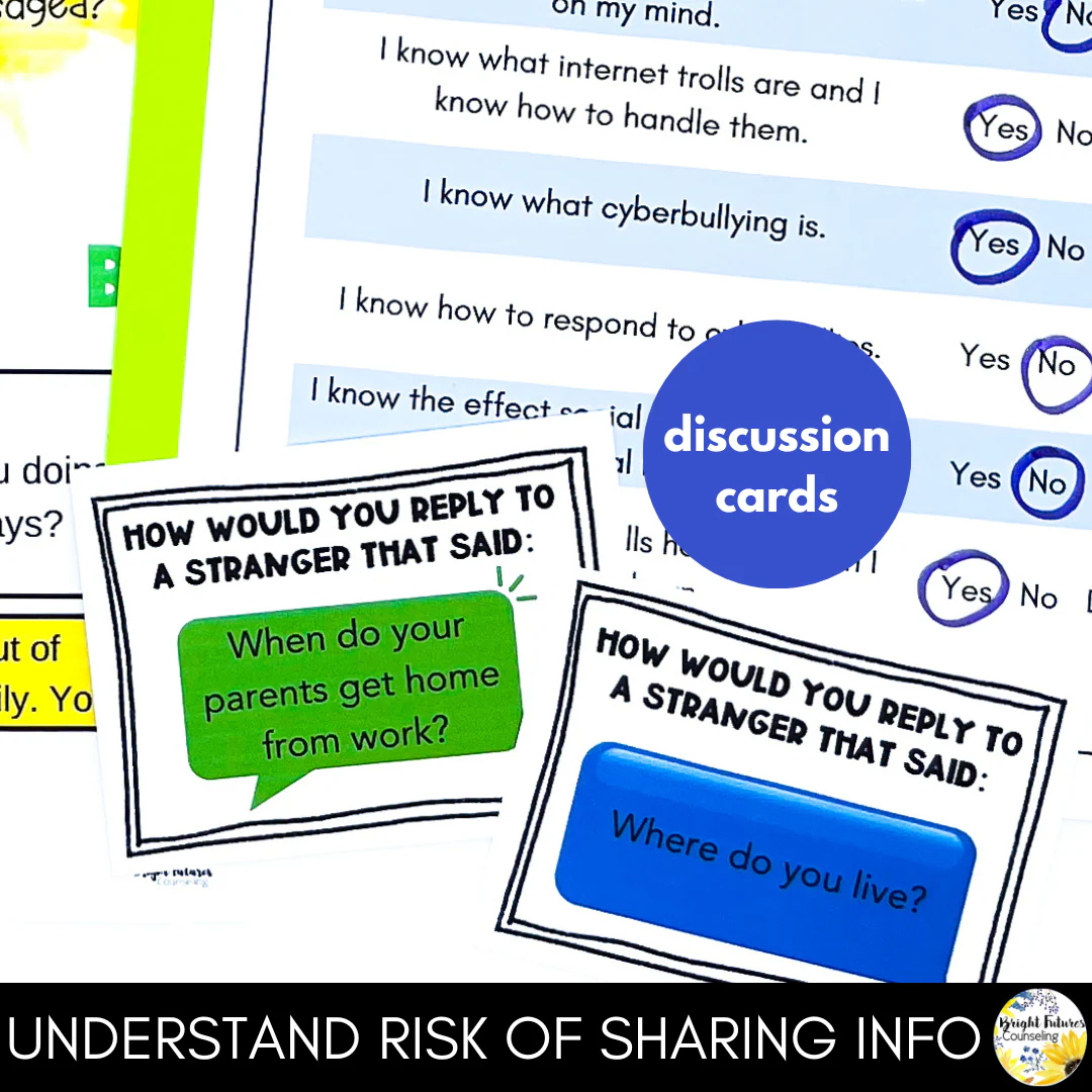 Cyberbullying & Cyber Safety Middle School Counseling Group and Activities - Image 12