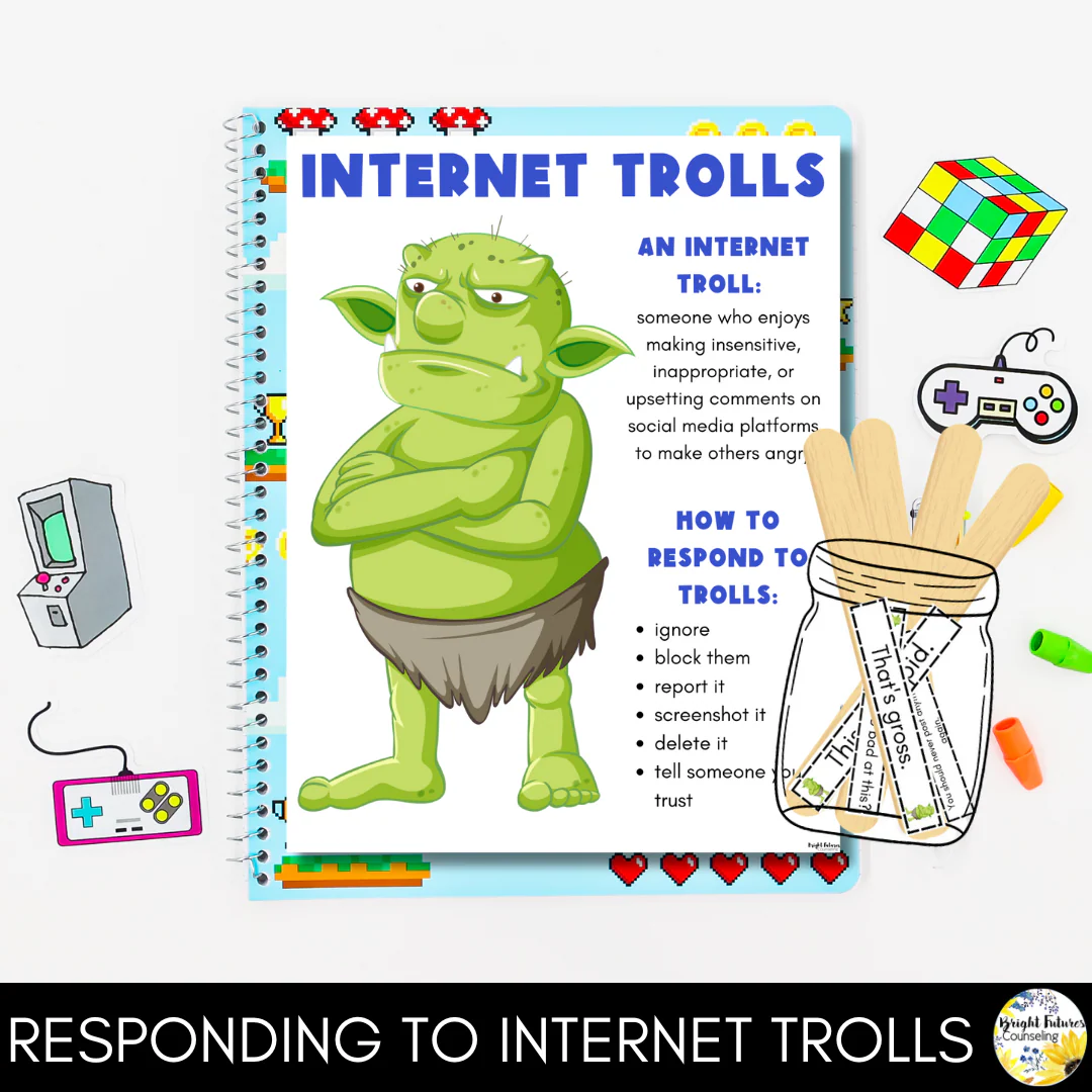 Cyberbullying & Cyber Safety Middle School Counseling Group and Activities - Image 17