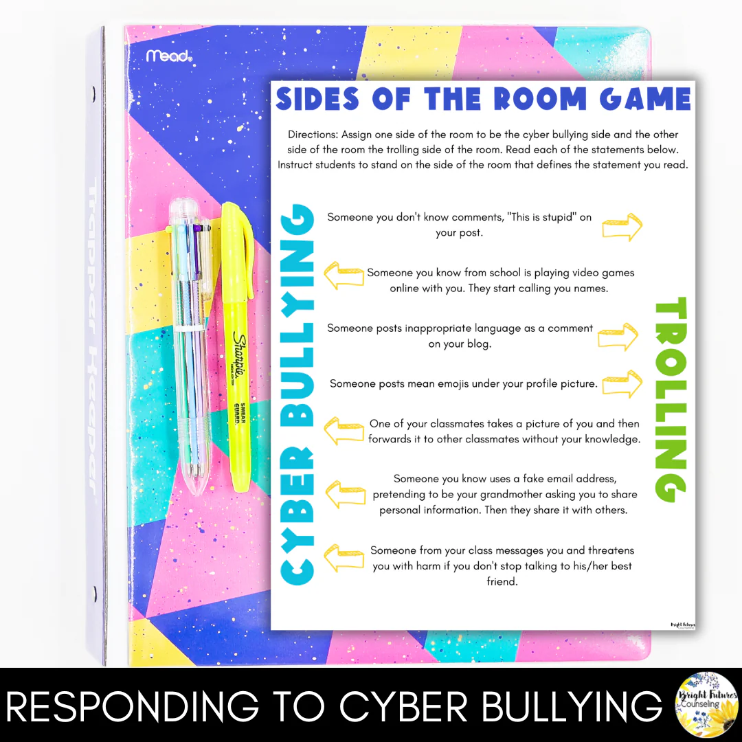 Cyberbullying & Cyber Safety Middle School Counseling Group and Activities - Image 21