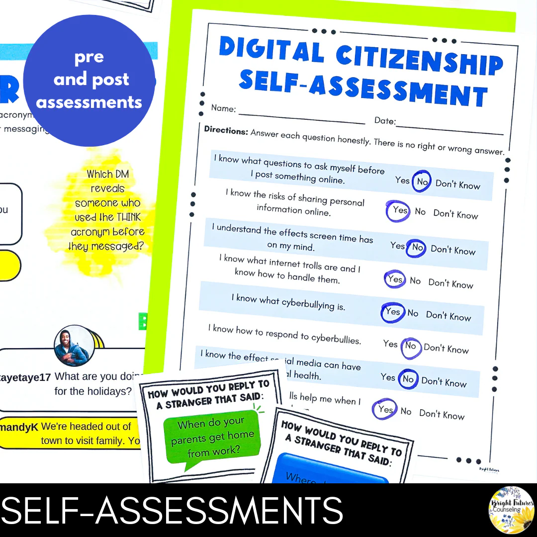 Cyberbullying & Cyber Safety Middle School Counseling Group and Activities - Image 7