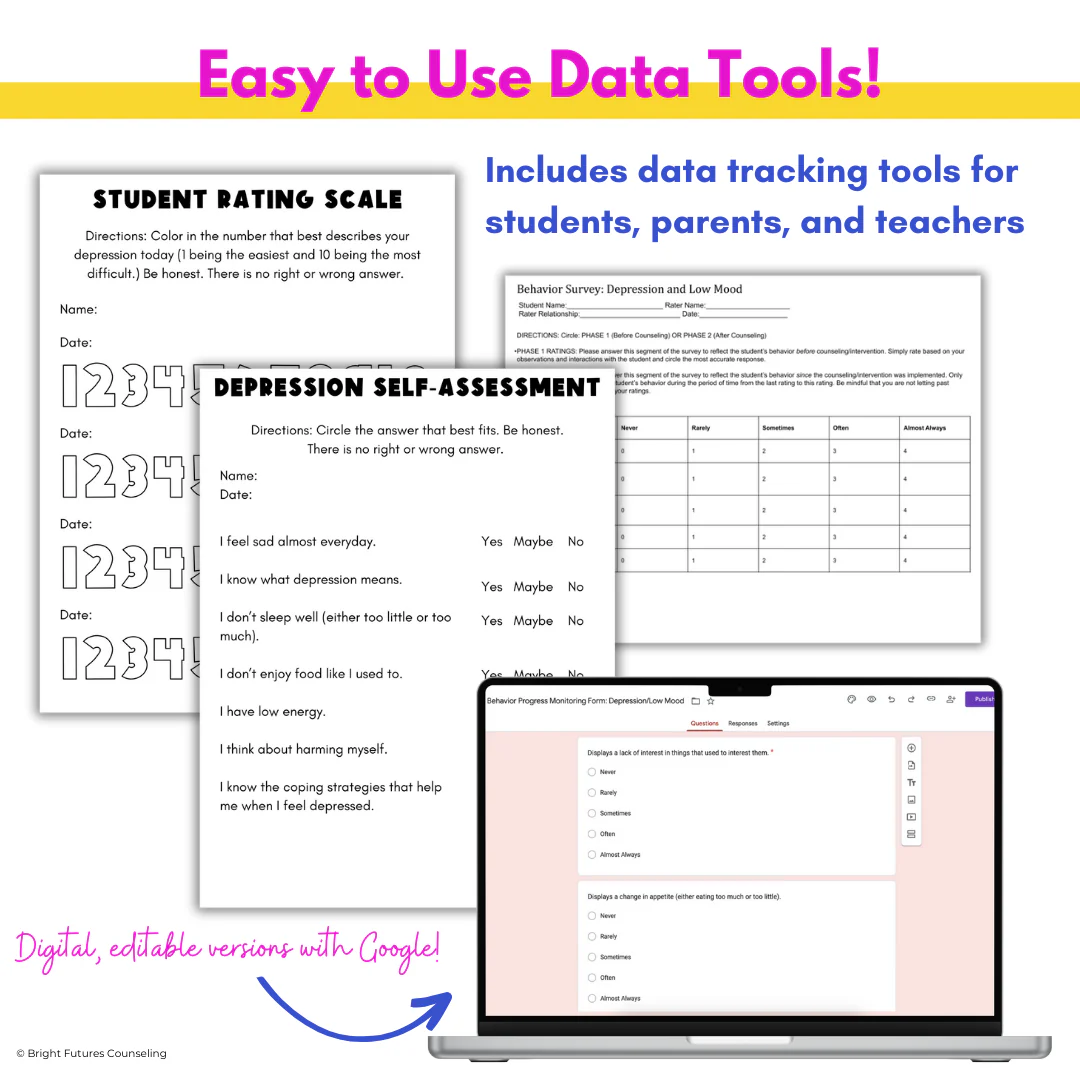 Depression Middle School Individual Counseling Curriculum - Image 6