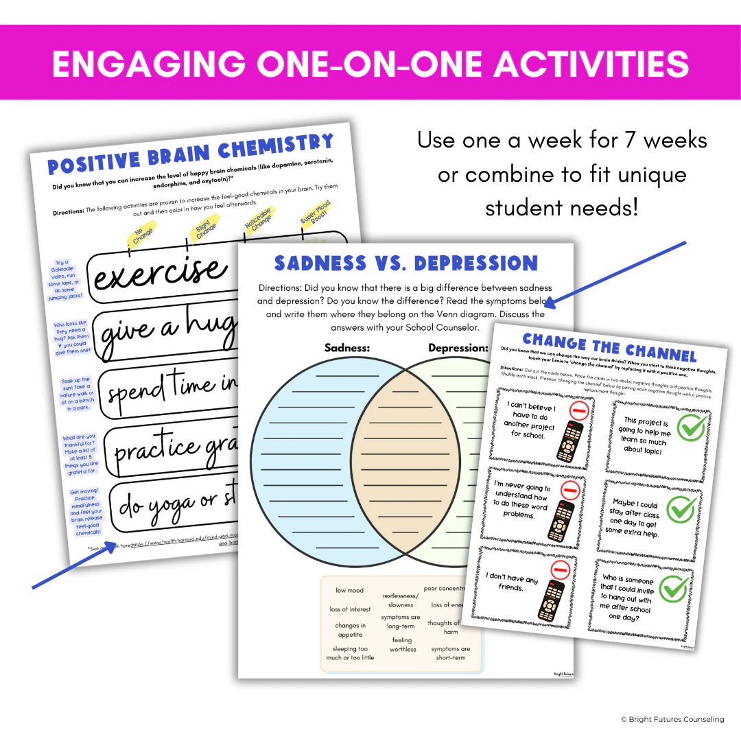 Depression Middle School Individual Counseling Curriculum - Image 9