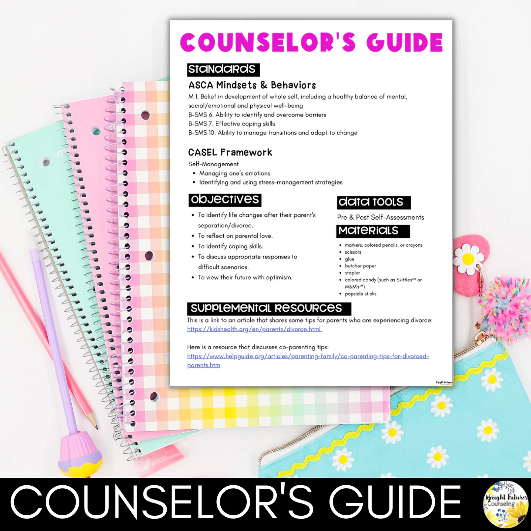 Divorce School Counseling Small Group - 5 Week ASCA & CASEL Aligned Small Group - Image 4