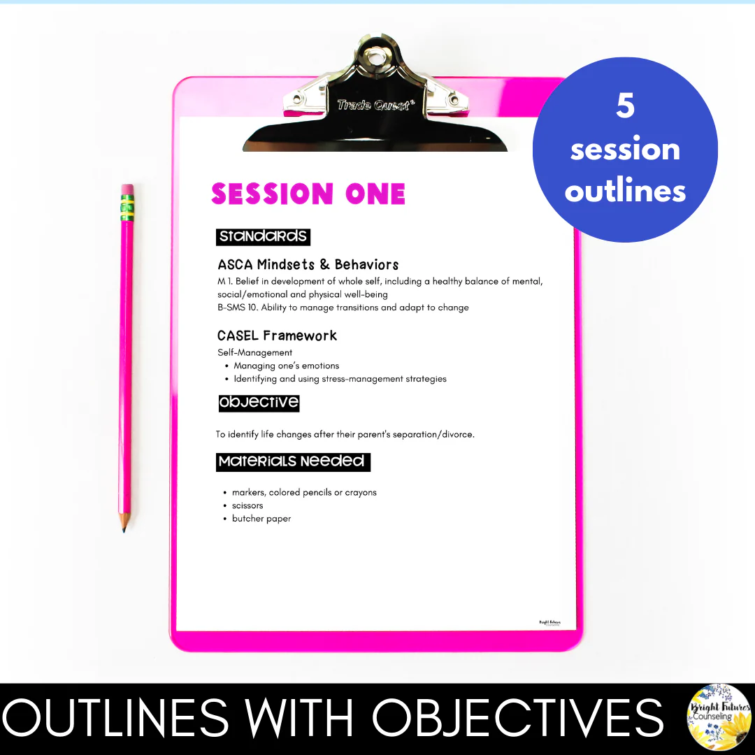 Divorce School Counseling Small Group - 5 Week ASCA & CASEL Aligned Small Group - Image 5