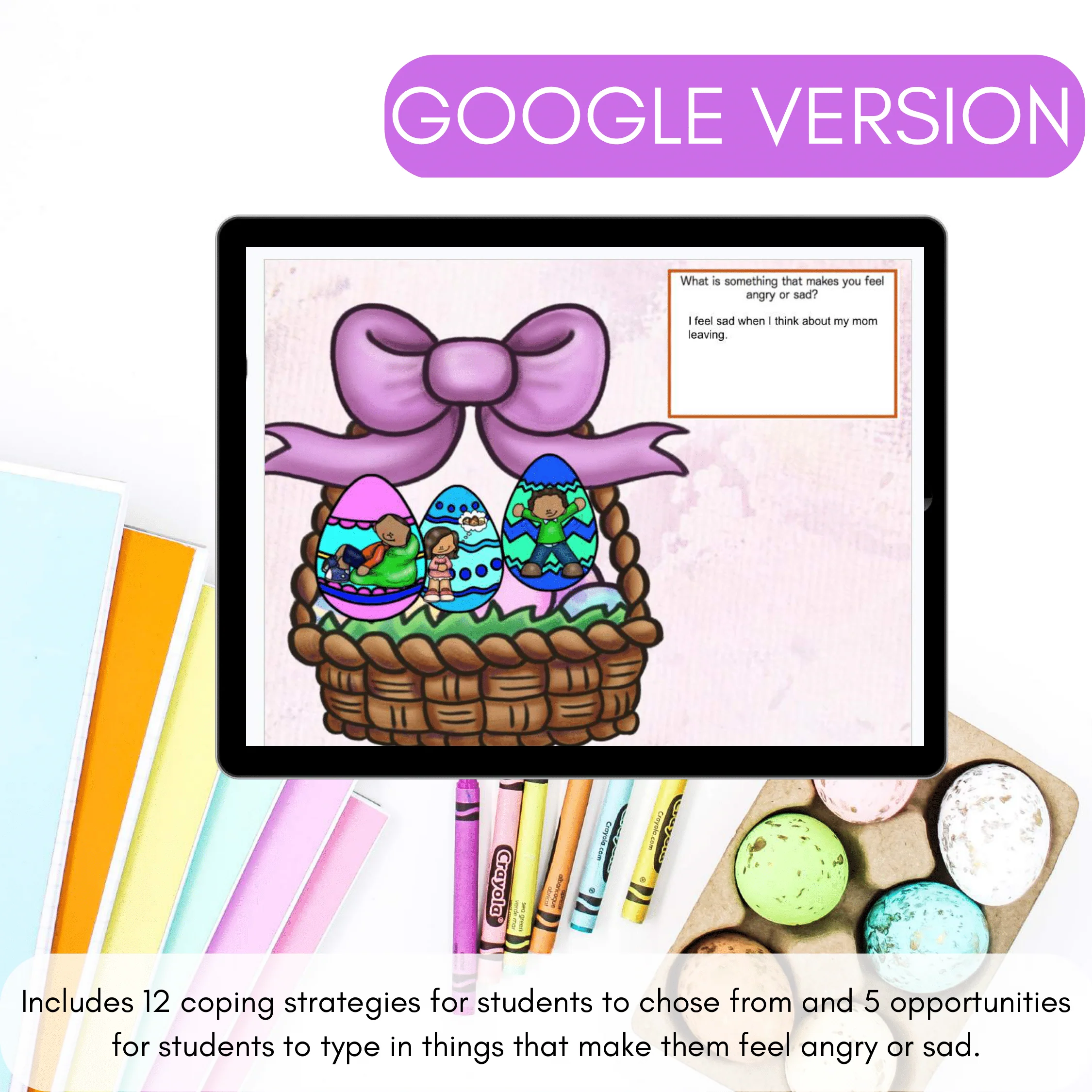 Easter Coping Strategies Distance Learning Boom Cards + Google Slides Version - Image 7