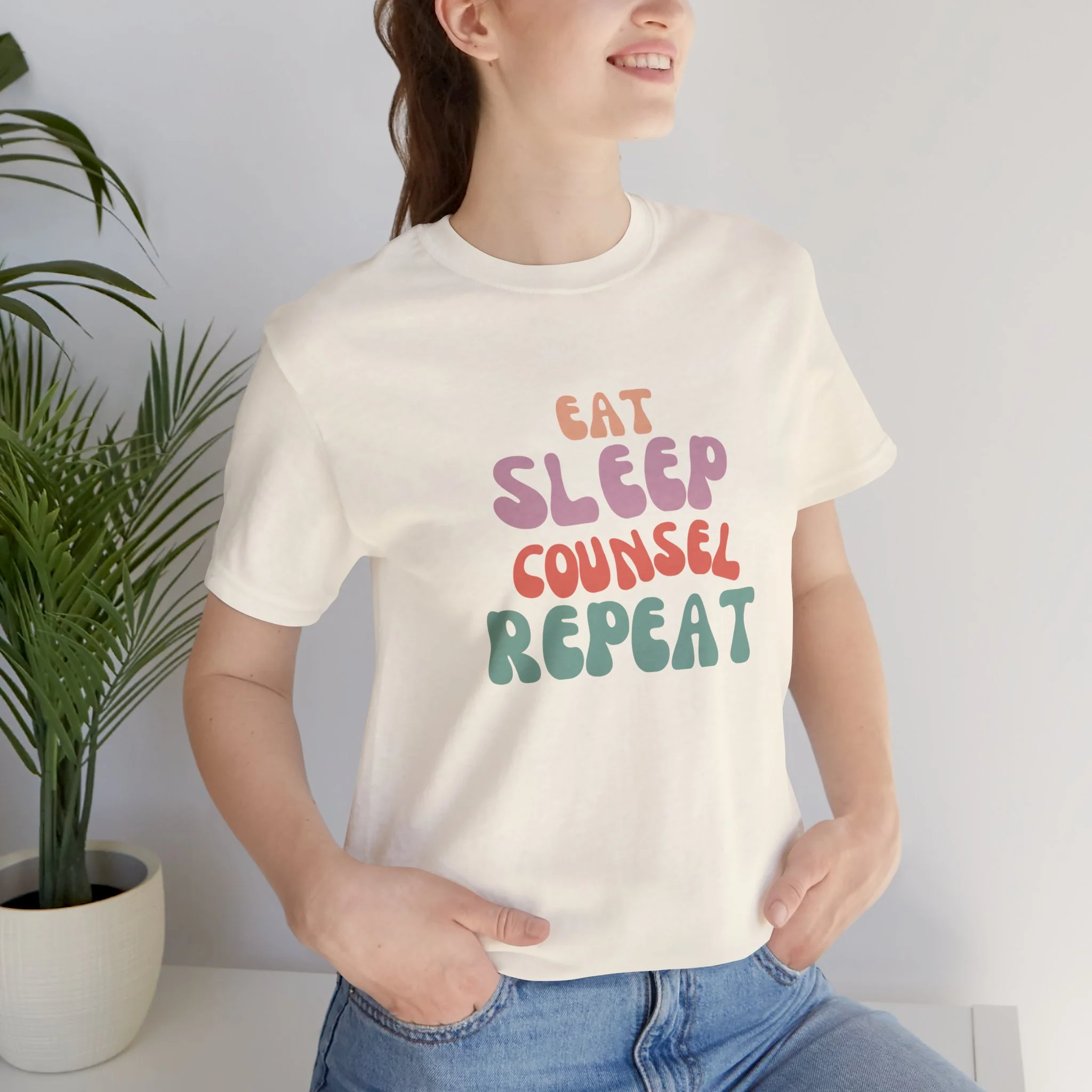 Eat Sleep Counsel Repeat T-Shirt - Image 9