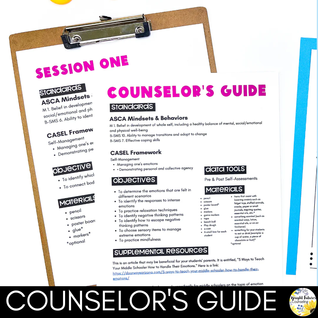 Emotional Regulation & Management Strategies for Middle School Counseling Group - Image 3