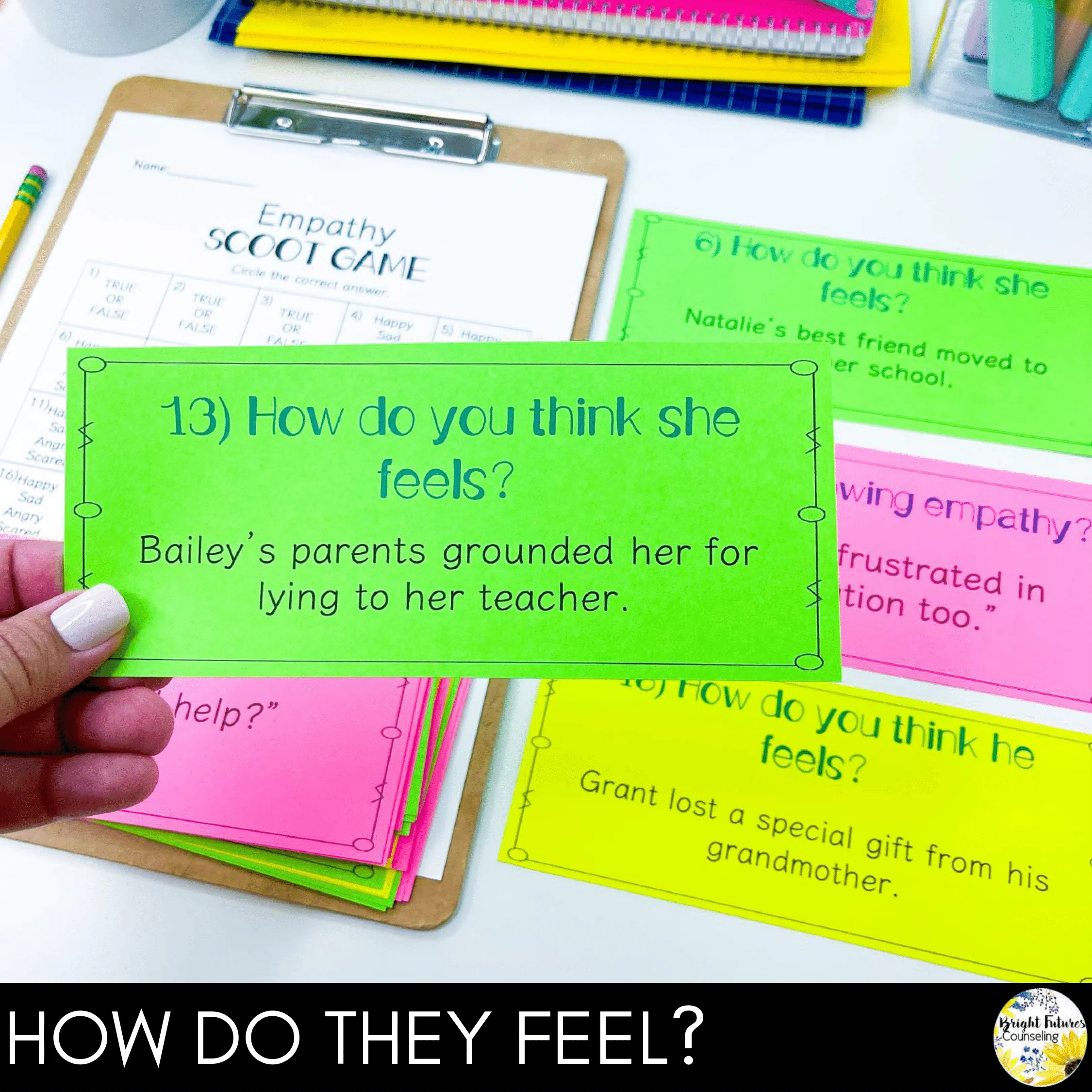 Empathy and Identifying Feelings Scoot Game - School Counseling SEL Game - Image 6