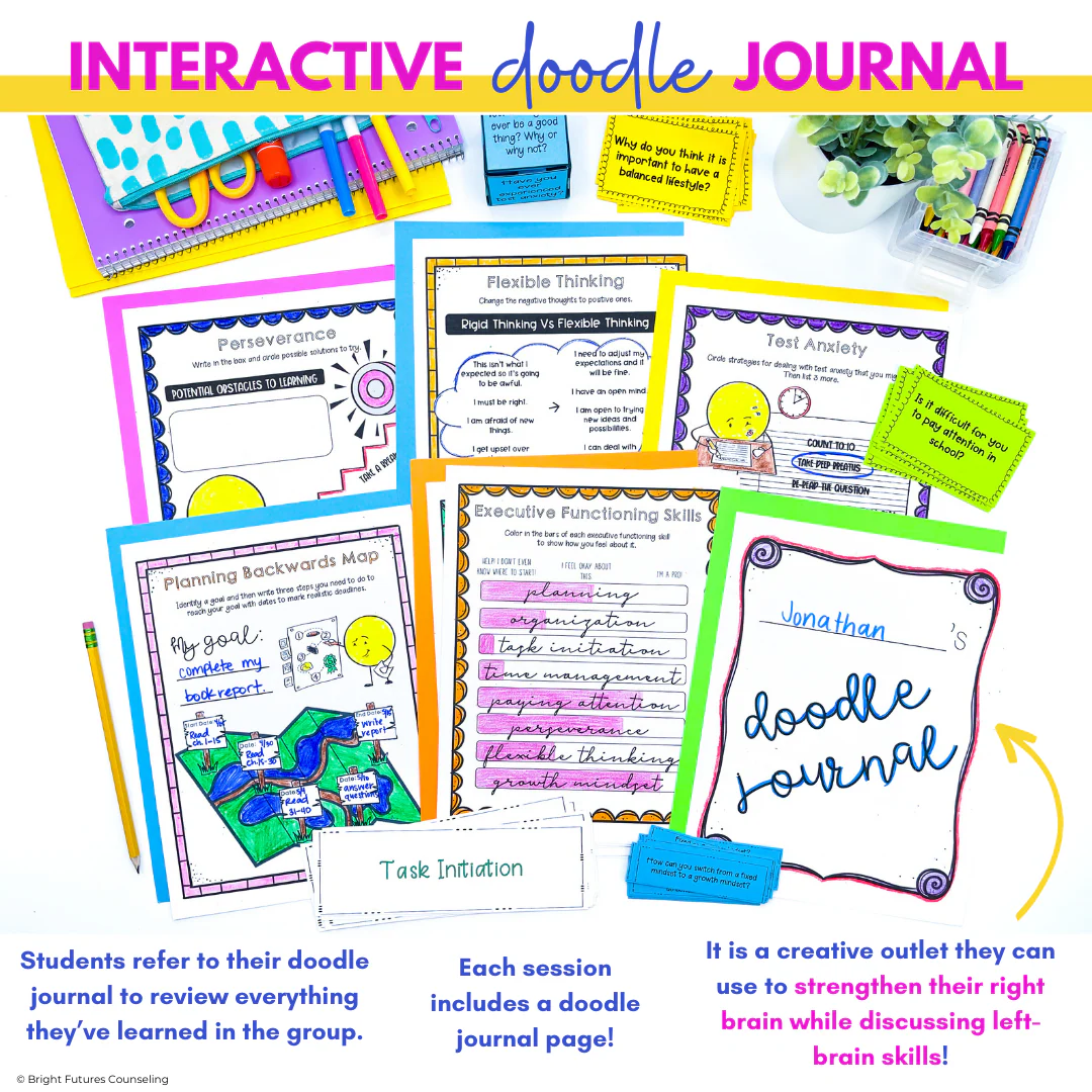 Executive Functioning and Study Skills School Counseling Group & SEL Activities - Image 16