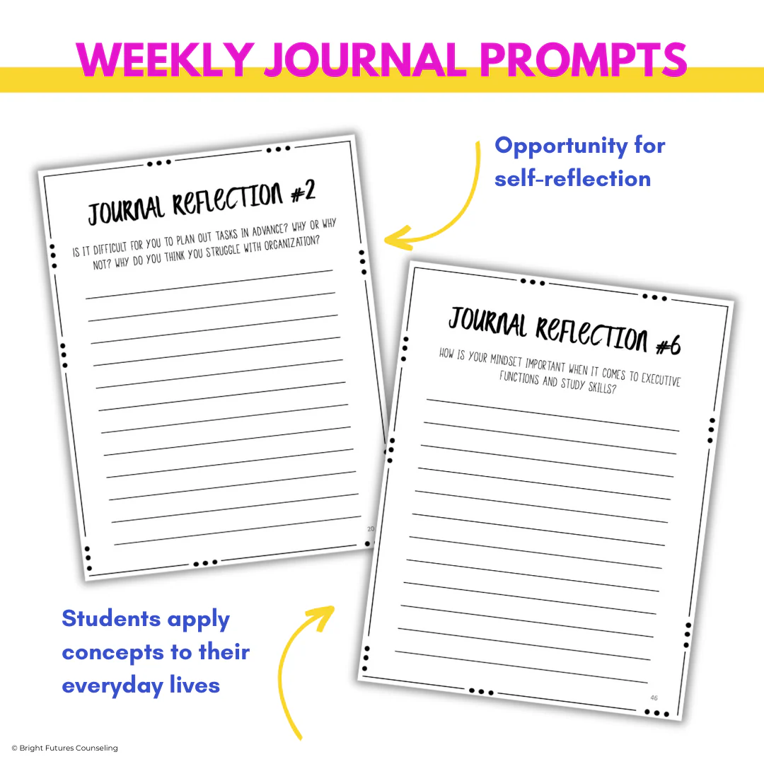 Executive Functioning and Study Skills School Counseling Group & SEL Activities - Image 17