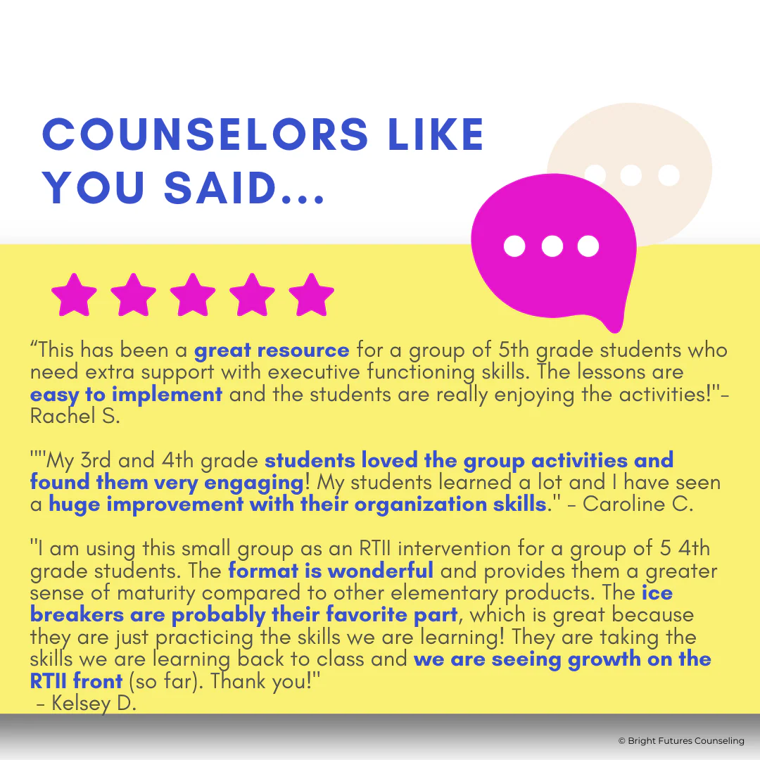 Executive Functioning and Study Skills School Counseling Group & SEL Activities - Image 19