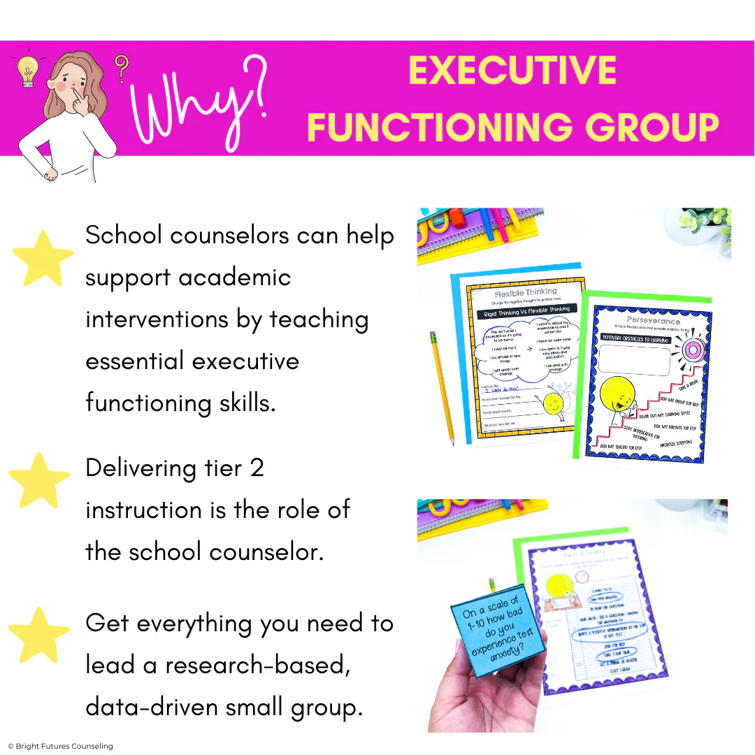 Executive Functioning and Study Skills School Counseling Group & SEL Activities - Image 3