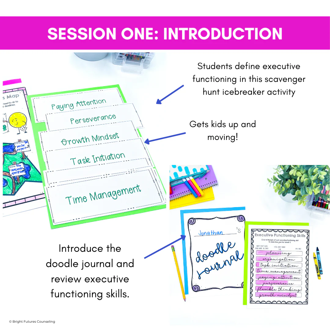 Executive Functioning and Study Skills School Counseling Group & SEL Activities - Image 8