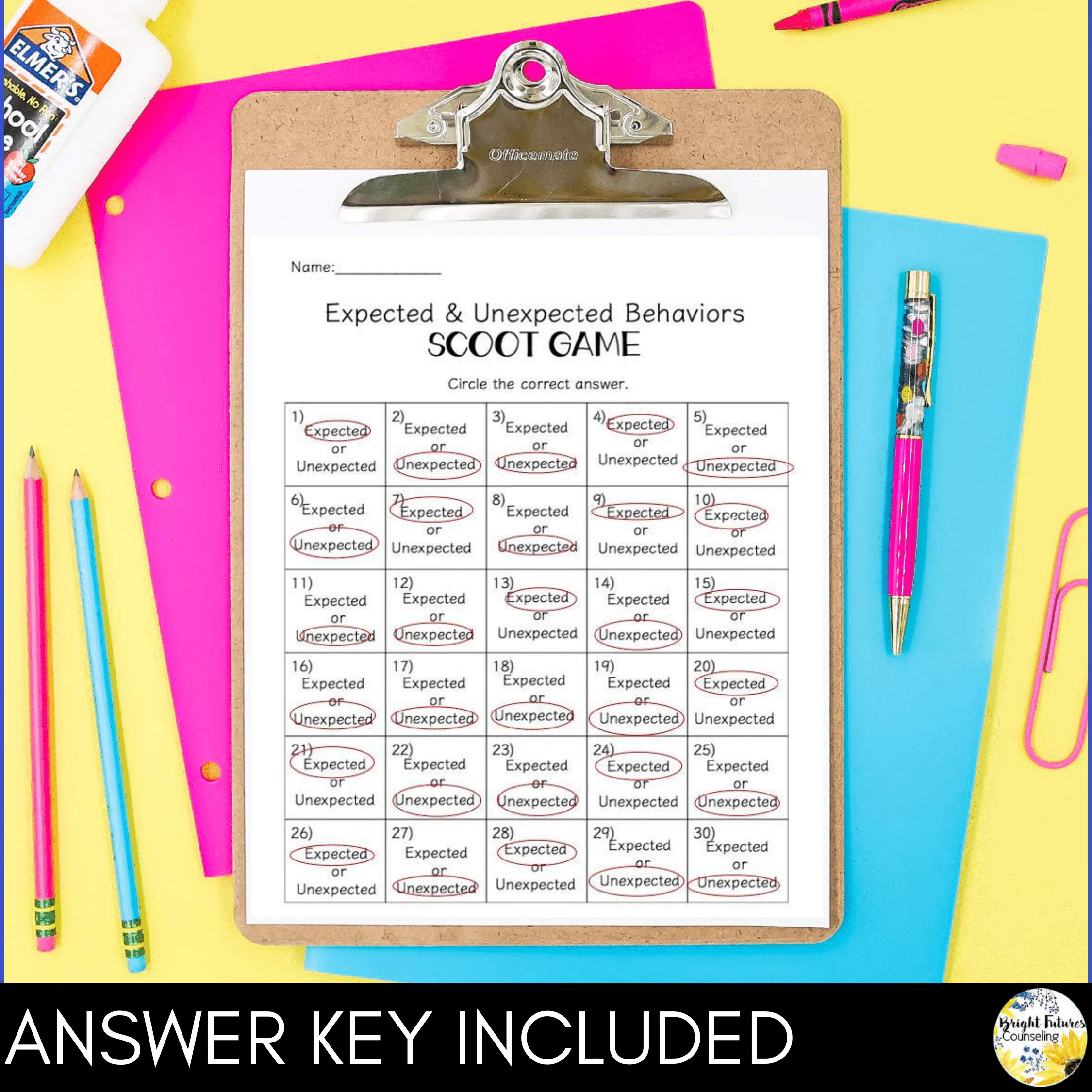 Expected and Unexpected Behaviors Scoot Game Counseling Game - Image 8
