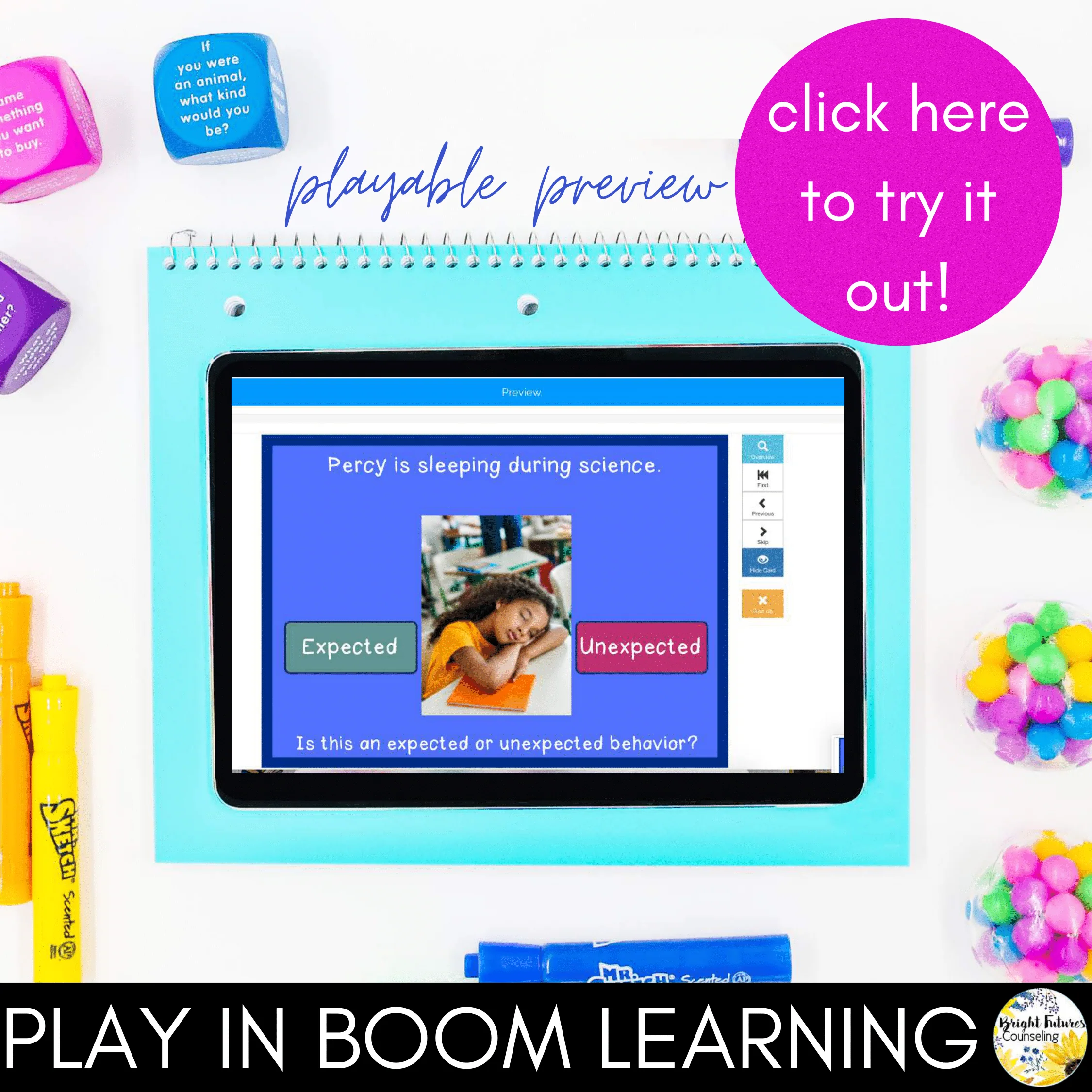 Expected Vs Unexpected Behaviors - Behavior Management Social Skills Boom Cards - Image 2
