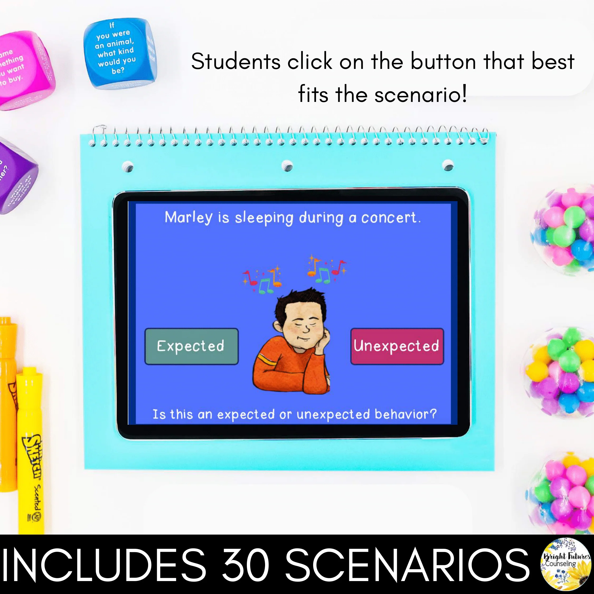 Expected Vs Unexpected Behaviors - Behavior Management Social Skills Boom Cards - Image 7