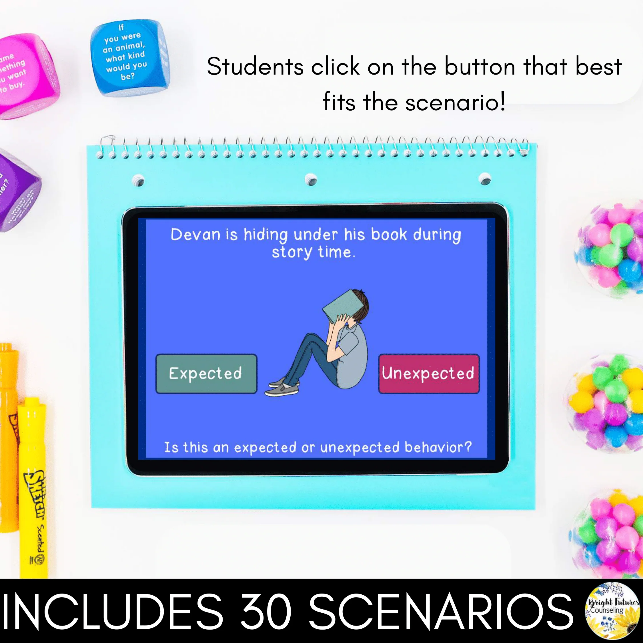 Expected Vs Unexpected Behaviors - Behavior Management Social Skills Boom Cards - Image 8