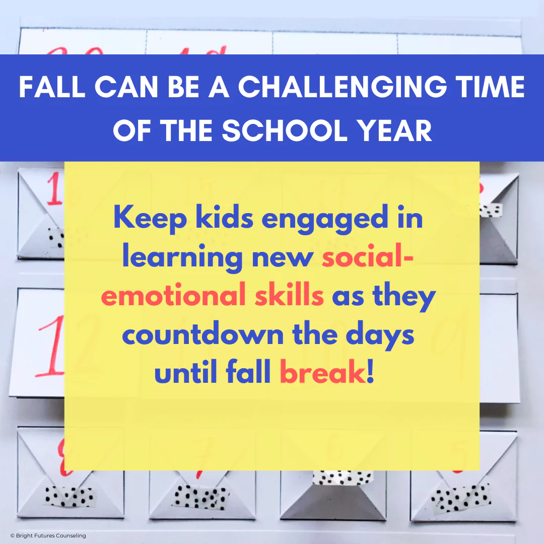 Fall SEL Activities & Fall School Counseling Activity - Countdown to Fall Break - Image 2