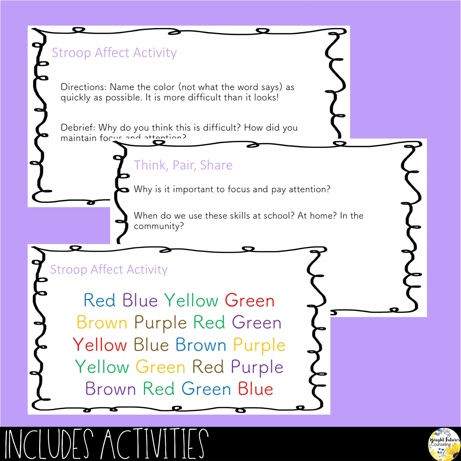 Focus and Attention SEL Classroom Guidance Lesson with Editable Digital Version - Image 3