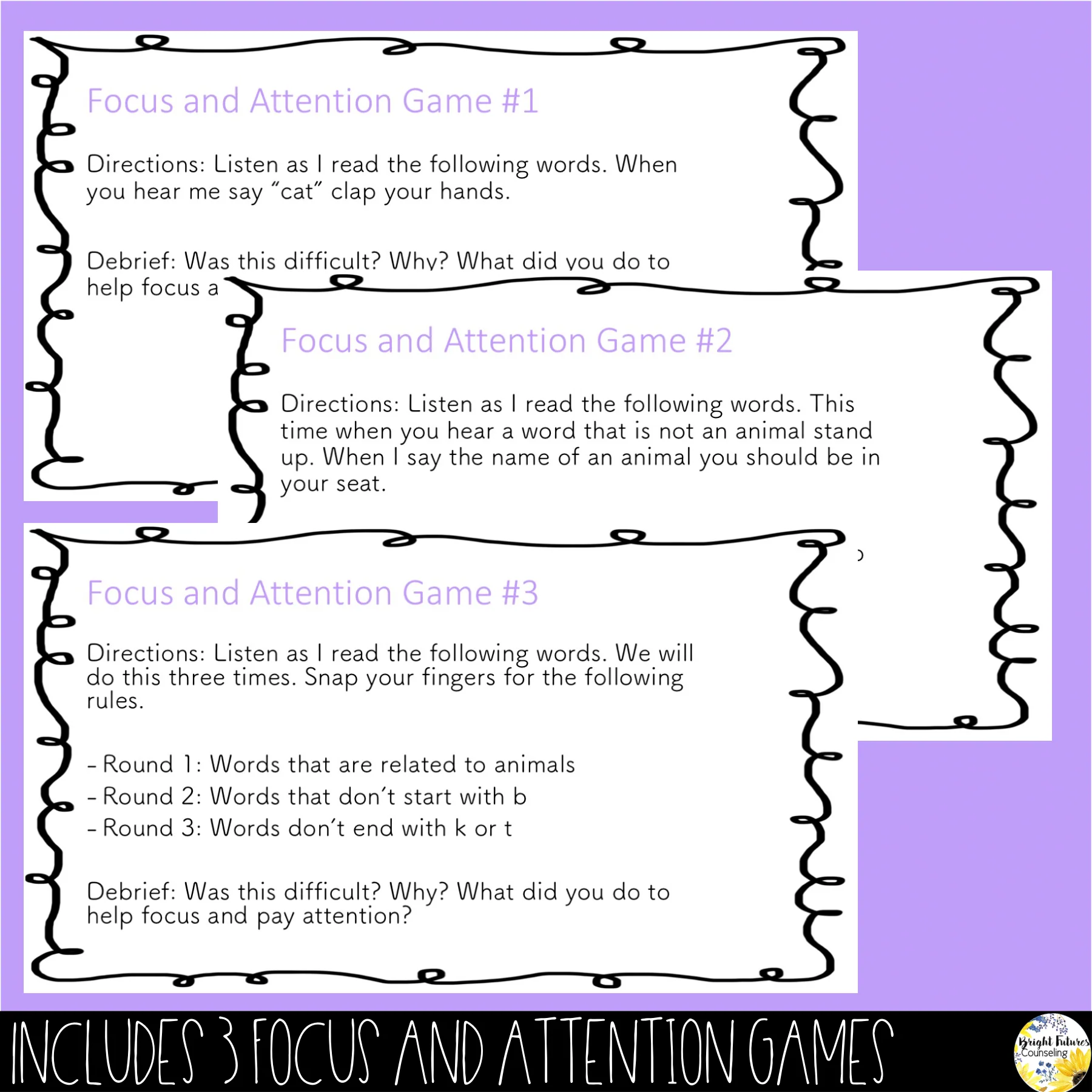 Focus and Attention SEL Classroom Guidance Lesson with Editable Digital Version - Image 4