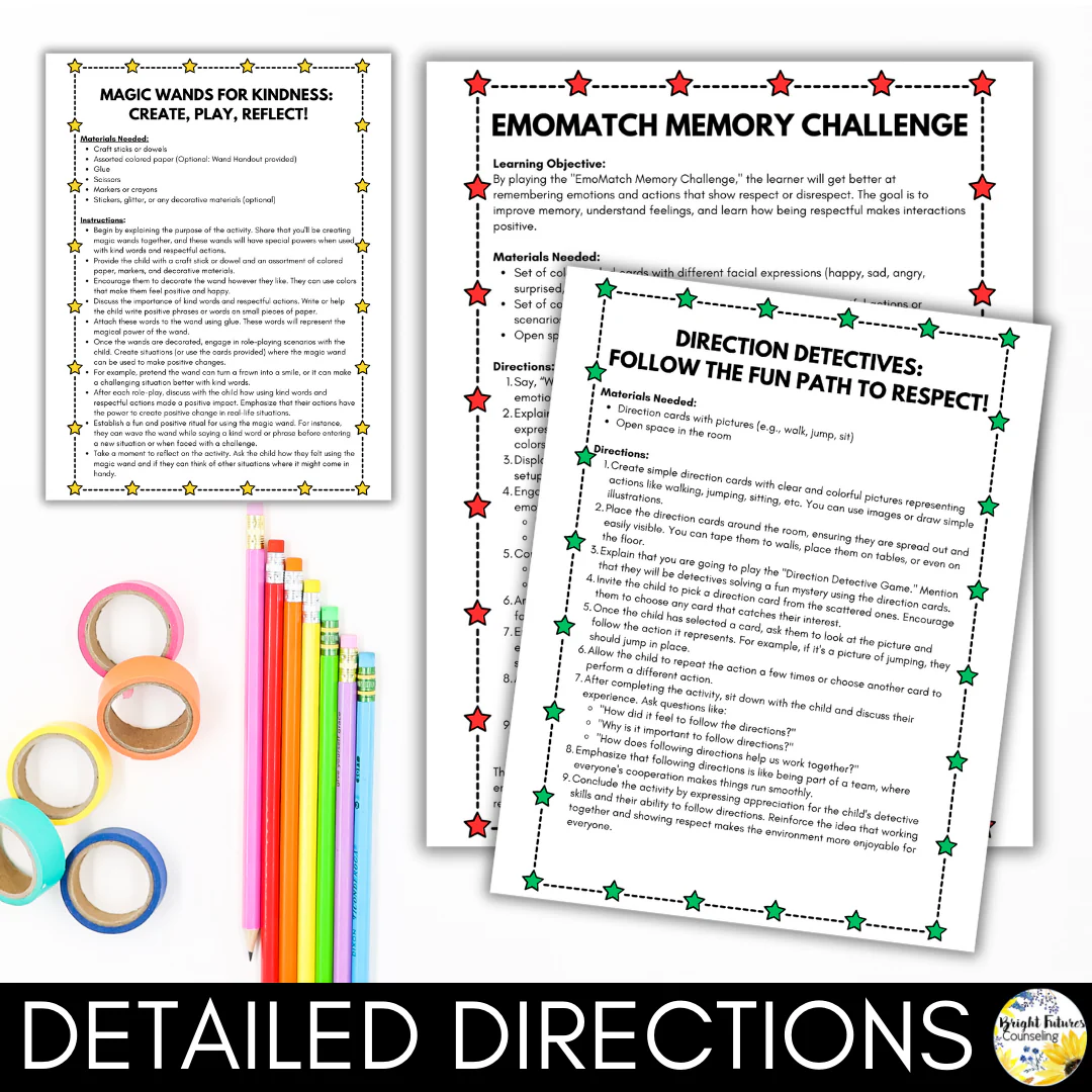 Following Directions Activities for Primary Grades: Activities to Teach Respect - Image 4
